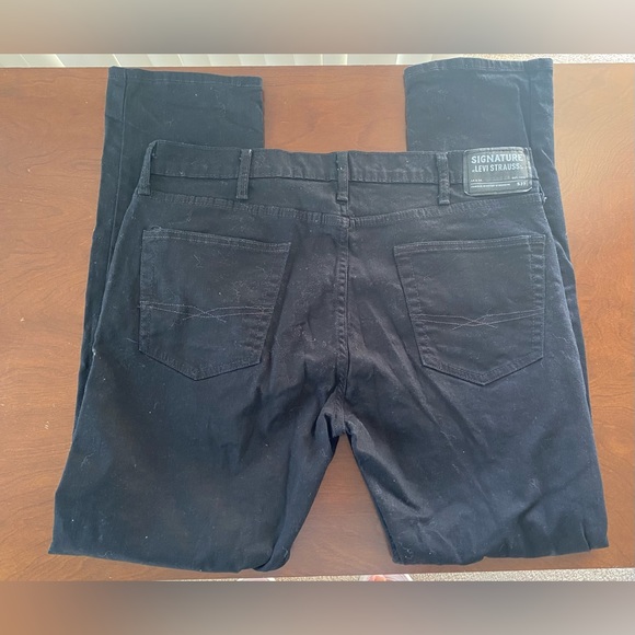 Levi Signature S37 Slim Men’s W38 L32 Black Jeans - Picture 2 of 16